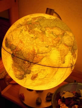 illuminated globe