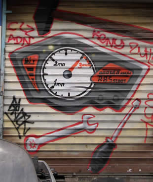 accelerating time graffitti