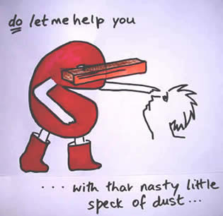 speck of dust and plank